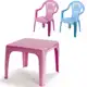 Mesinha Infantil com Poltronas Azul e Rosa - Mesa Criança em oferta