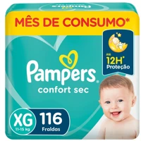 Imagem da promoção Fralda Pampers Confort Sec Jumbo Plus XG com 116un