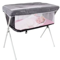 Imagem da promoção Berço Bercinho Co-leito Portátil Lado Lado Cama Bebê Moises 9kg Rosa