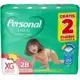 Fralda Personal Baby Protect&Sec XG 28 unidades em oferta