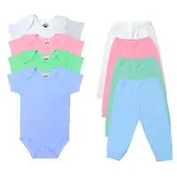 kit 4 peças - Mijão Calça e Body Malha P/M/G - ( Liso e Estampado) em oferta na Shopee