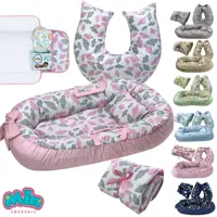 Ninho Redutor de berço + Almofada Amamentação + Trocador Portátil Lindas Estampas em oferta na Shopee