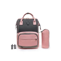 Imagem da promoção Mochila Bolsa Maternidade Bebê Lequeen Menina Menino Com Porta Mamadeira Térmico Rosa/Cinza