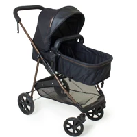 Imagem da promoção Carrinho De Bebê Passeio Napoli Moisés Travel System Preto Cobre Galzerano