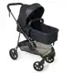 Carrinho De Bebê Passeio Napoli Moisés Travel System Preto Cobre Galzerano em oferta