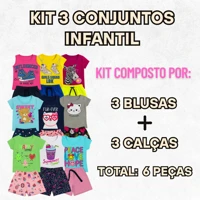 Imagem da promoção Kit 3 Conjuntos Verão Menina (Tam. 1 ao 8)
