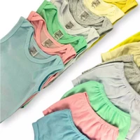 Imagem da promoção Kit 10 Peças Body Regata + Shorts Tapa Fralda Liso Infantil Bebê Menino e Menina