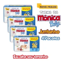 Imagem da promoção Kit C/4 Pacotes de Fralda Turma Da Monica  Jumbinho RN,P,M,G