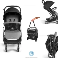 Imagem da promoção Carrinho de Bebe Compacto 0-15 Kg Oppa Preto e Cinza Litet - BB465