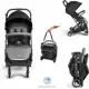 Carrinho de Bebe Compacto 0-15 Kg Oppa Preto e Cinza Litet - BB465 em oferta