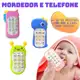 Mordedor e Telefone Celular Infantil Educativo Musical 2 em 1 brinquedo infantil para bebê em oferta