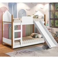 Imagem da promoção Beliche Infantil Magia Com Escorregar Para Quarto Da Criança Caminha Baby Resistente Cor Branco