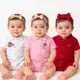 Kit 3 Macacões Curtos Infantil Bebê Menina Básico e Super Confortável em oferta