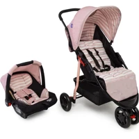 Imagem da promoção Travel System Cosco Kids,Toffy Duo, Rosa Listras