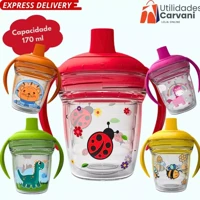 Imagem da promoção Copo Infantil de Transição 170ml com Alça – Seguro, Plástico Resistente e Cores Sortidas