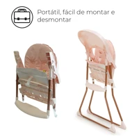 Imagem da promoção Cadeira alimentação menina rosa até 23kg compacta Galzerano cor rosa-claro