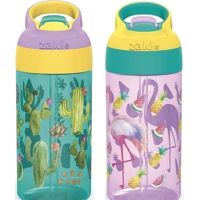 Imagem da promoção Kit com 2 garrafas infantil Zak Desert Life com canudo, 473 ml cada