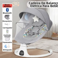 Imagem da promoção Cadeira de Descanso Balanço para Bebê com Música Mosquiteiro Controle Remoto Premium