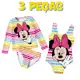 Kit Uv Infantil (Camisa De Proteção + Biquíni+ Body) Menina Verão em oferta