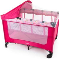 Imagem da promoção Cosco Kids Berço Portátil Happy Rosa 0‑15 kg Leve e Dobrável