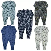 Kit 5 Peças Macacão Bebe Malha Bichos 100% Algodão Menino - Bebe Maluco em oferta na Magazine Luiza
