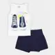 Conjunto Bebê Brandili Regata+Shorts Saia Feminino em oferta