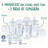 Imagem da promoção Kit 4 Mamadeiras Starter Smart Flow Recém Nascido - Nuk