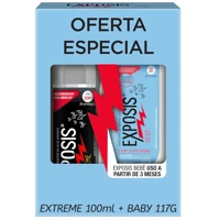Imagem da promoção Kit Exposis Extreme Repelente Spray 100ml + Exposis Bebê Repelente Gel 117g