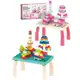 Mesa Infantil Educativa Com Blocos De Montar Mega Compras em oferta