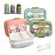 Kit Marmita Infantil com Talheres de Plástico e Garrafa de 400ml com Canudo – Lancheira Escolar Crec em oferta