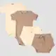 Kit Body Bebê 2 Conjuntos - Menina e Menino, Manga Curta e Short Canelado, Verão em oferta