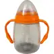 Copo Com Alças e Bico em Silicone Colors 220ml, Cinza/Laranja , Clingo em oferta