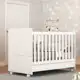 Berço Americano 3 em 1 com Colchão Incluso e Rodízios Bambino Multimóveis Branco em oferta