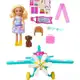 Barbie, Conjunto de Brinquedo, Chelsea Piloto de Avião com Aeronave de 2 Lugares e 7 Acessórios, Inc em oferta