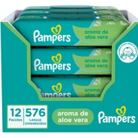 Imagem da promoção Kit Lenços Umedecidos Pampers Aroma de Aloe Vera 576 Unidades (12 pacotes com 48 un cada)