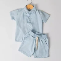 Imagem da promoção Conjunto Infantil Linho Camisa e Short Menino 2 Peças