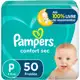 Fralda Pampers Confort Sec Tamanho P 50 Unidades em oferta