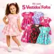 Kit 5 Vestidos Infantil Verão Conforto Menina Algodão Leve em oferta