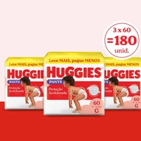 Imagem da promoção Fralda Huggies Supreme Care Roupinha G 180 unidades (3 pacotes de 60 unidades cada)