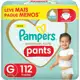 Fralda Pampers Pants Premium Care G 112 unidades em oferta