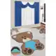 Kit Tapete Urso Bebê Azul Com Cortina 2 Metros Infantil Quarto Menino Fofo - Guga Tapetes em oferta