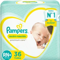 Imagem da promoção Fralda Pampers Premium Care RN+ 36 unidades