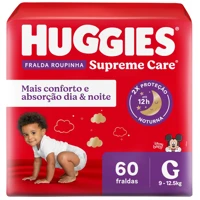 Imagem da promoção Fralda Huggies Supreme Care Roupinha G 60 unidades [Comprando 3 Unidades]