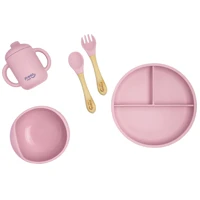 Imagem da promoção Kit Alimentação Bebê em Silicone 5 peças Freso Baby Rosa