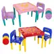 Mesinha Educativa Infantil Com 2 Cadeiras para Atividades Vermelha e Rosa em oferta