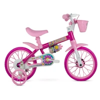 Imagem da promoção Bicicleta Infantil com roda treinamento Flower Aro 12 Nathor