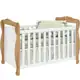 Berço Mini Cama 3 em 1 Americano 100% Mdf Cocada Branco Brilho/Amêndoa em oferta