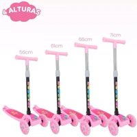 Imagem da promoção Patinete infantil 3 rodas com led ajustável scooter dobrável