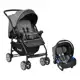 Carrinho Burigotto Rio K Travel System Mesclado Preto Com Bebe Conforto em oferta