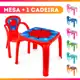 Kit Mesinha Mesa Infantil Cadeiras Cadeira Escolar Estudo Didático Brinquedo em oferta
